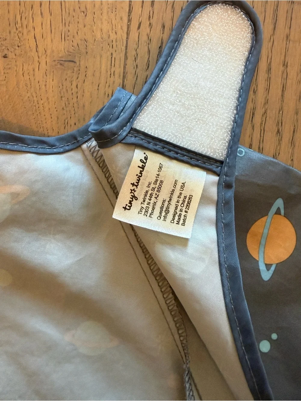 Tiny Twinkle Long Sleeve Waterproof Smock Bib Space 6–24 Months